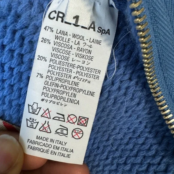 Creole Women’s Full Zipper Wool Blend Sweater Jacket Size 1 - Picture 10 of 10